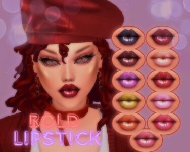 Bold Lipstick by Cemelss Sims 4 CC