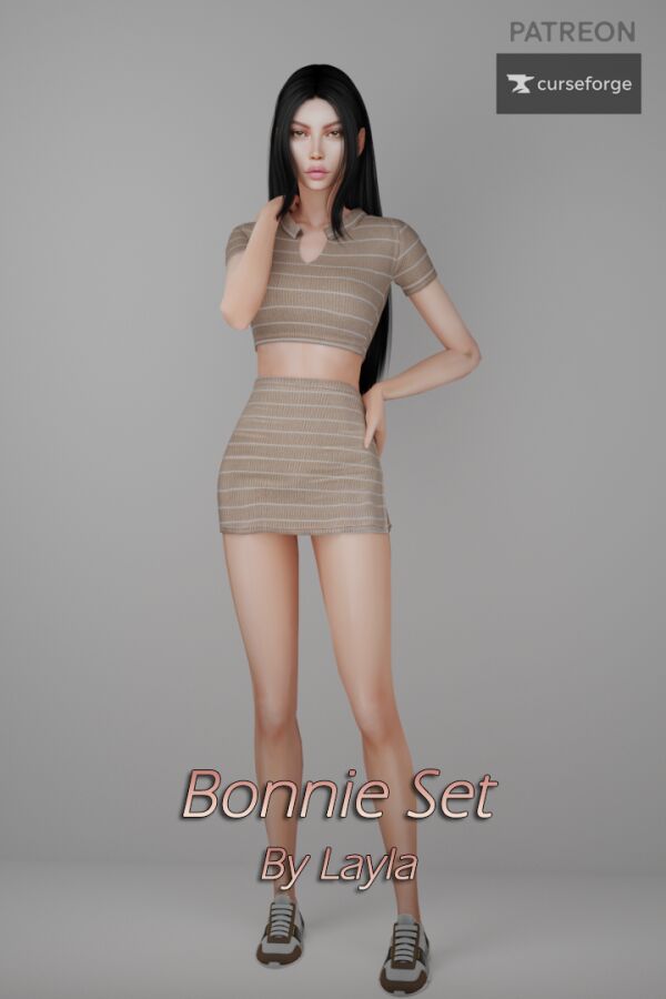 Bonnie Set – Top By Layla Sims 4 CC