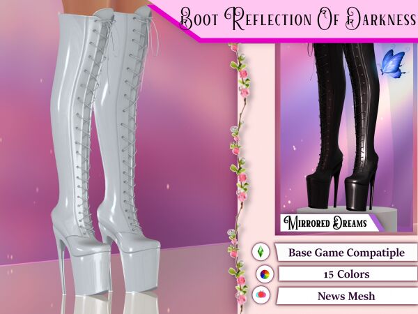 Step Into Darkness with Free Boots! Sims 4 CC