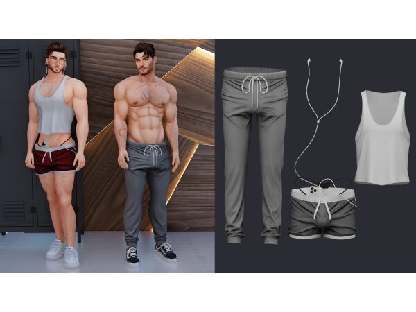 Stylish Male Set by Beto Sims 4 CC