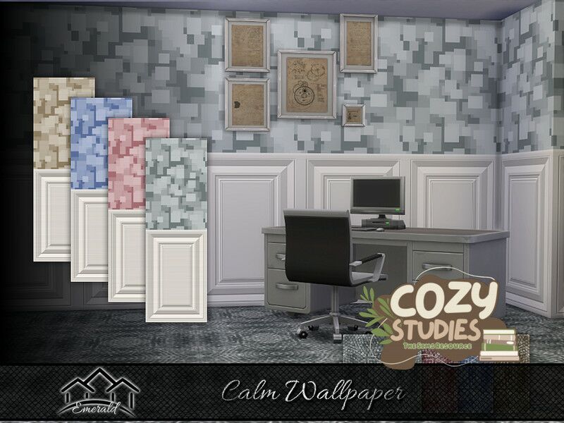 Calm Wallpaper Set by Emerald Sims 4 CC