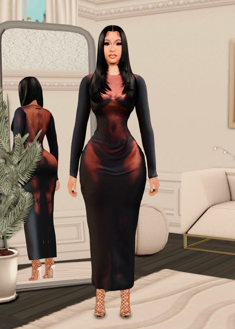 sims 4 cc cardi b by ttopixx 2