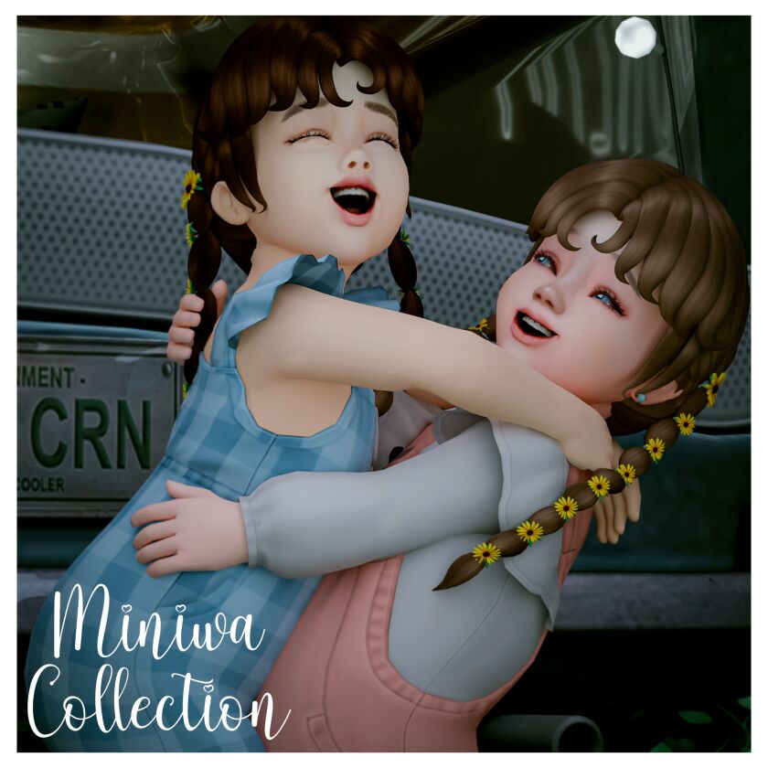 Cecilia Hair: Toddler Version & Custom Swatches Sims 4 CC