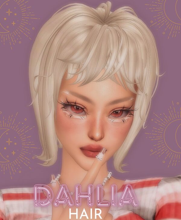 Cemelss Dehlia Hair Sims 4 CC