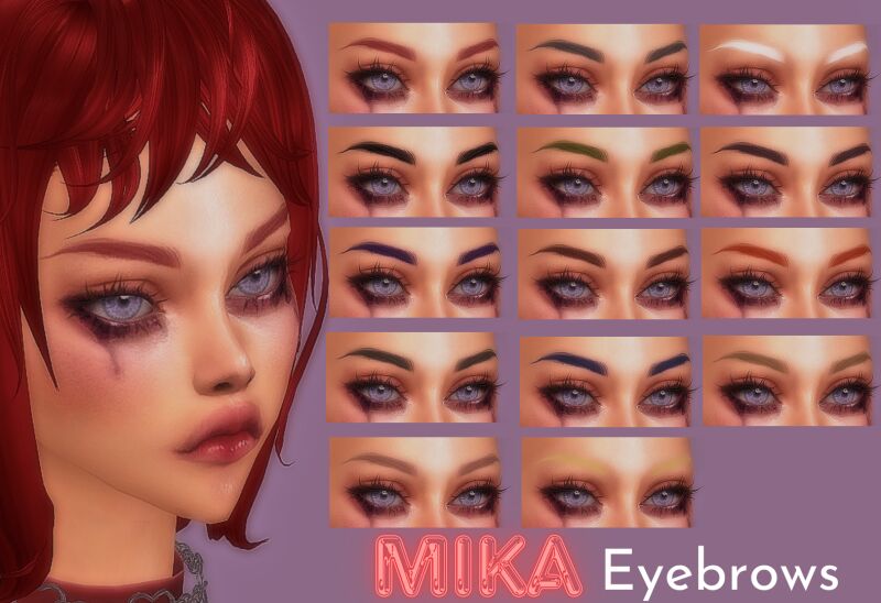 sims 4 cc cemelss mika eyebrows 2