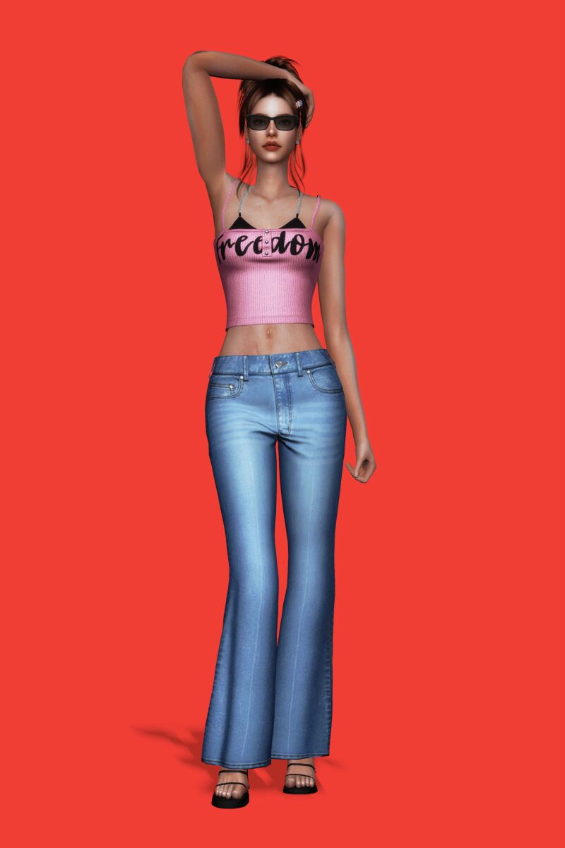 sims 4 cc chain crop top · bootcut jeans by gorilla gorilla gorilla 2