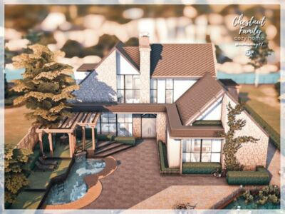 Chestnut Family Home: No CC Creation Sims 4 CC