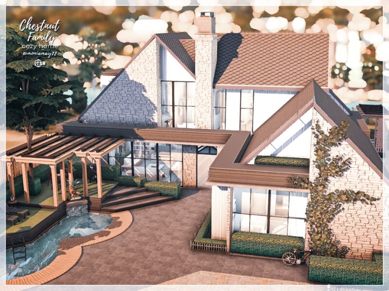 sims 4 cc chestnut family home no cc by moniamay72 2