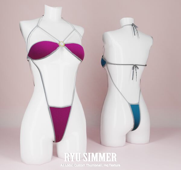 Chikita Swimwear Set by Ryusimmers Sims 4 CC