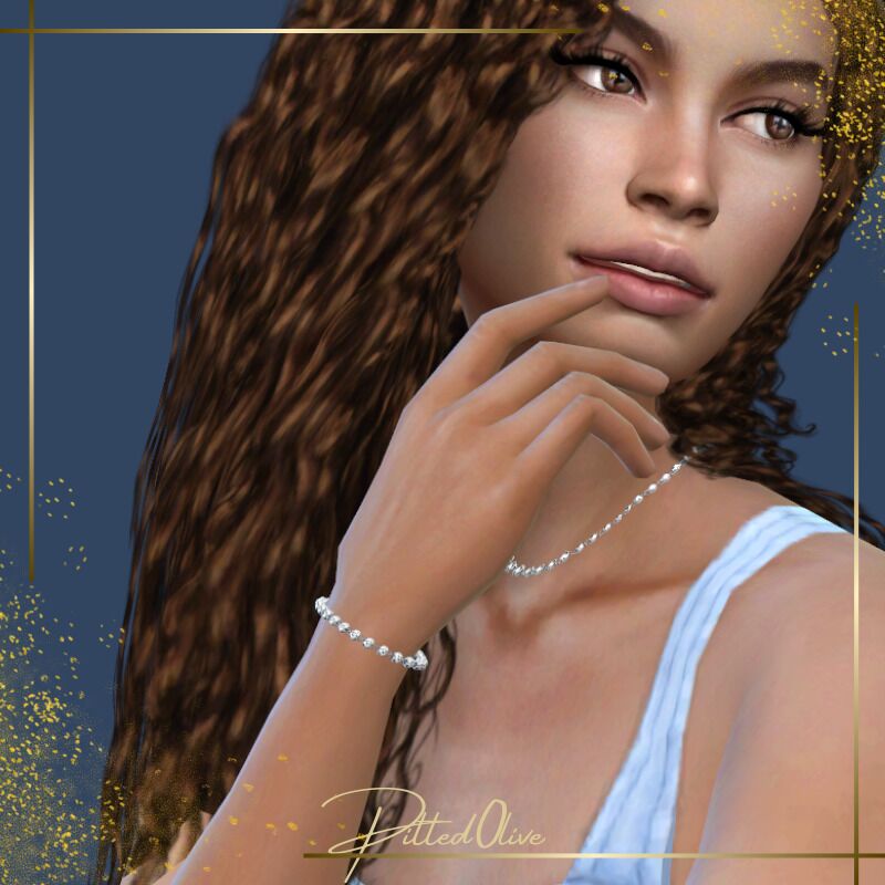 Chrissy Necklace And Bracelet Sims 4 CC