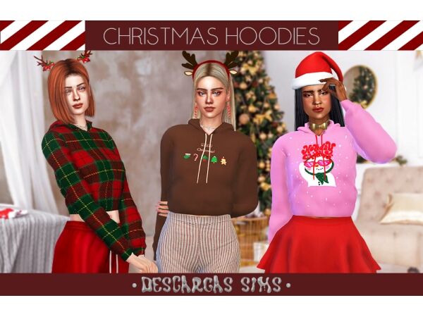 Christmas Hoodies 🎄 Sims 4 CC