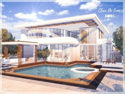 Clair DE Lune Modern Home Sims 4 CC