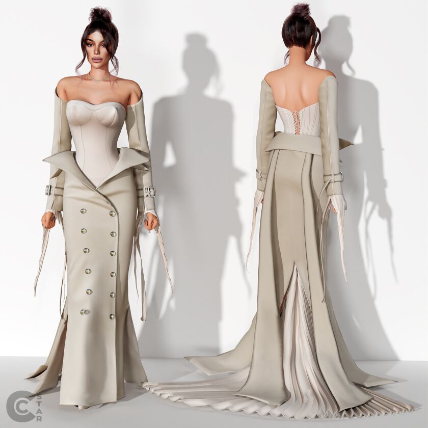 sims 4 cc coco rochas gown from cannes film festival 2024 3