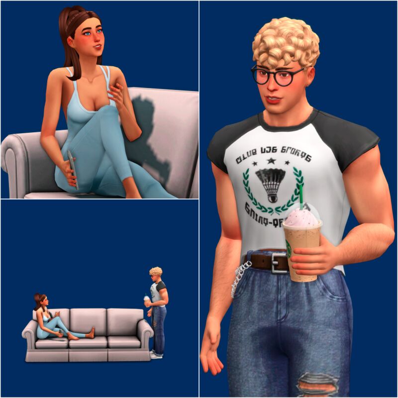 sims 4 cc coffee and chat pose pack by siyabsimmer 2