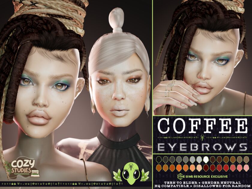 Coffee Eyebrows – TSR Exclusive ☕ Sims 4 CC