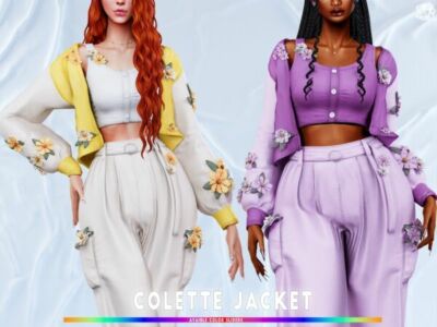 Stylish Colette Jacket for Sims Sims 4 CC