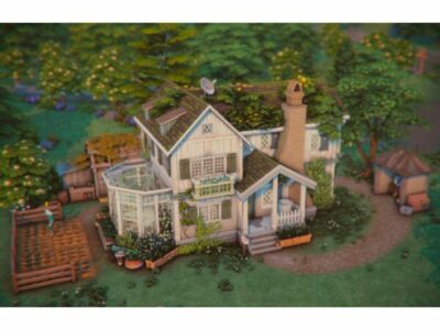 Charming Cottagecore House by Lollisimsi Sims 4 CC