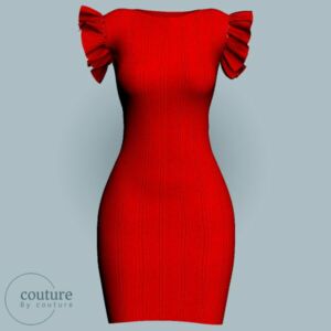 Stylish Couture Mini Dress N152 Sims 4 CC