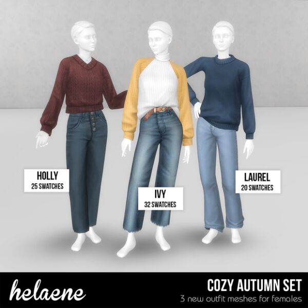 Cozy Autumn Set for Adult Females Sims 4 CC