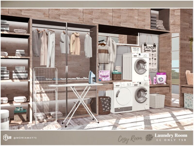 sims 4 cc cozy laundry room 3