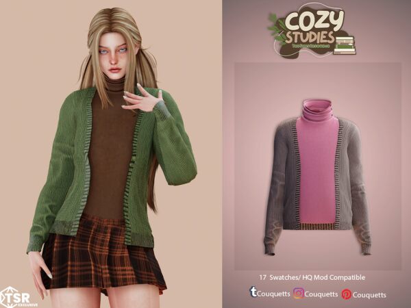 sims 4 cc cozy studies sophie set skirt by couquett 3