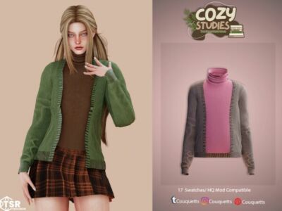 Cozy Studies Sophie Top for Female Sims Sims 4 CC