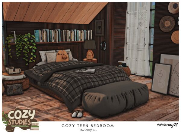 Cozy Teen Bedroom CC by Moniamay72 Sims 4 CC