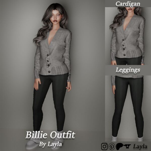 Cozy Vibes Set – Billie Outfit Sims 4 CC