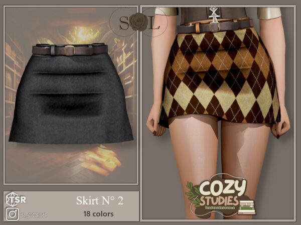 CozyStudies SL Skirt 2: Stylish Attire for Sims Sims 4 CC