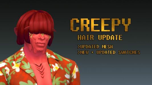 Creepy Hair Mesh Update Sims 4 CC