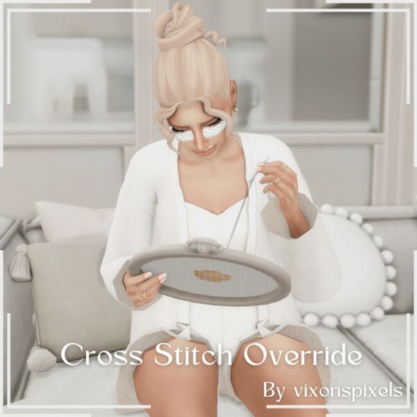 Cross Stitch Override: A Creative Touch Sims 4 CC