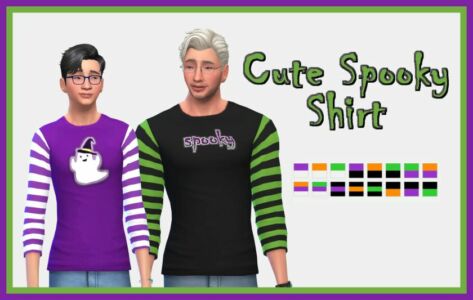 Cute Spooky Shirt Sims 4 CC