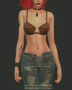 Cyberpunk 2077 Push-Up BRA by Satterlly Sims 4 CC