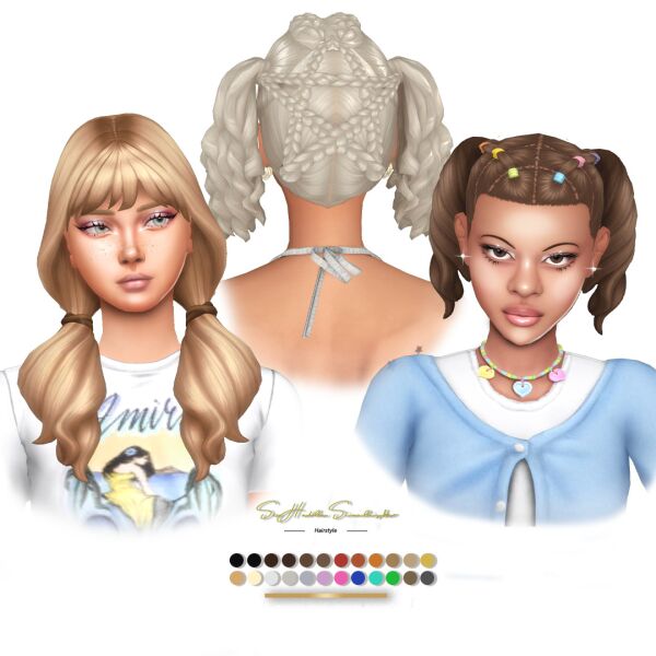 Damaris, Pentagram And Eloisa Hairstyle Sims 4 CC