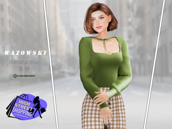 Stylish Danila Top by Wazowski Sims 4 CC