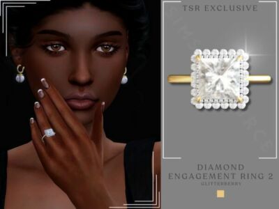 Stunning Diamond Engagement Ring for Your Sims Sims 4 CC