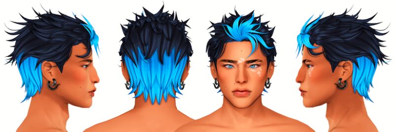 sims 4 cc dickie hair by peachibunnii 3