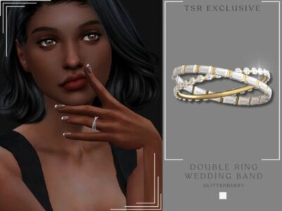 Elegant Double Ring Wedding Band Sims 4 CC