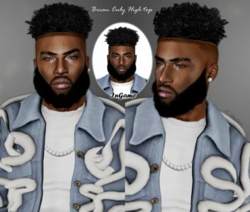 Brian Curly High Top Download Sims 4 CC