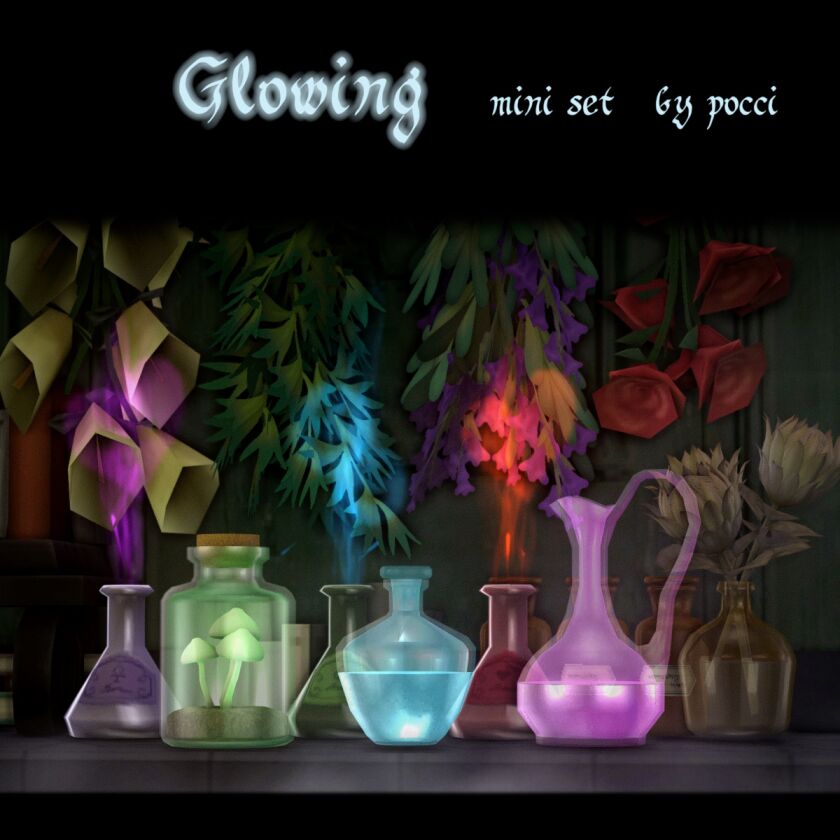 Glowing Objects for Witchcraft Rooms Sims 4 CC