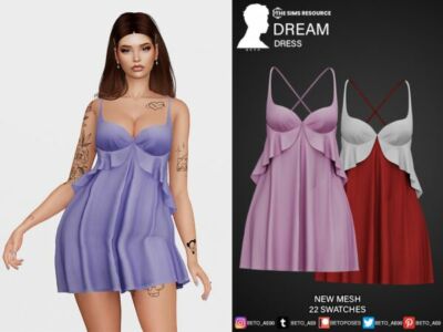 Dream Dress by Beto_Ae0 Sims 4 CC