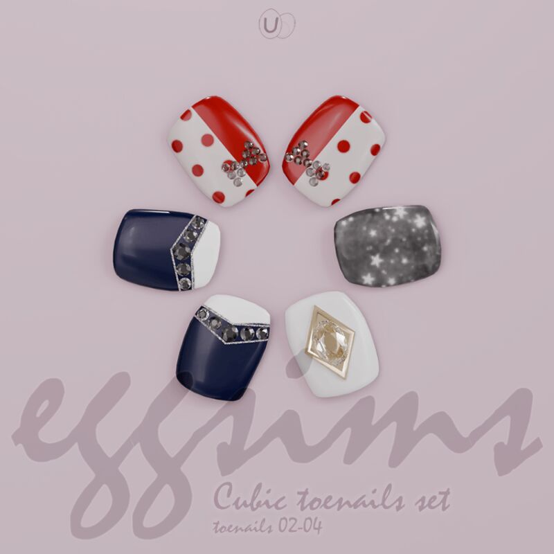 sims 4 cc eggsims cubic toenail set 2