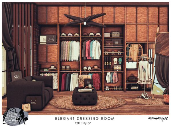 Elegant Dressing Room TSR Only CC By Moniamay72 Sims 4 CC