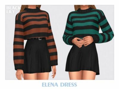 Elena Dress by Black_Lily Sims 4 CC