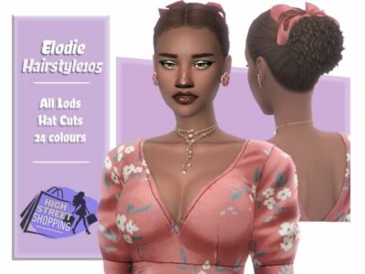 Elodie Hairstyle by Aarainaroma Sims 4 CC