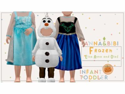 Elsa, Anna And Olaf Halloween 2024 Sims 4 CC