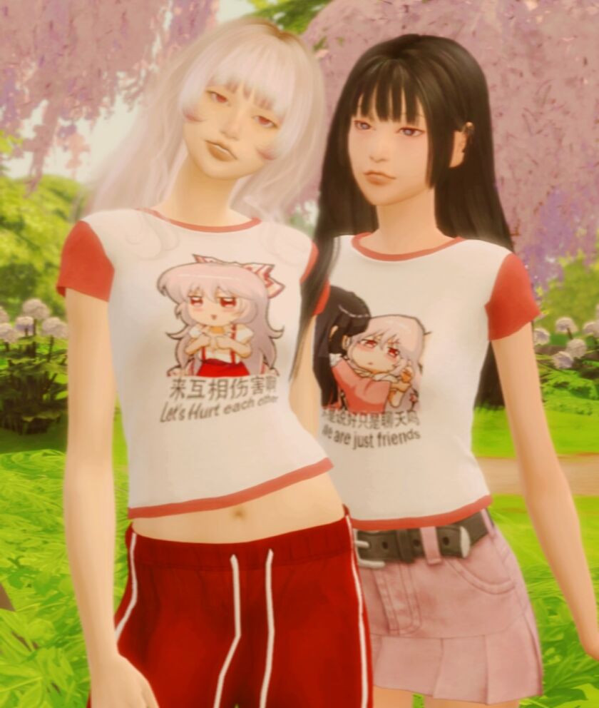 Emoting Mokou TEE – Recolor Collection Sims 4 CC