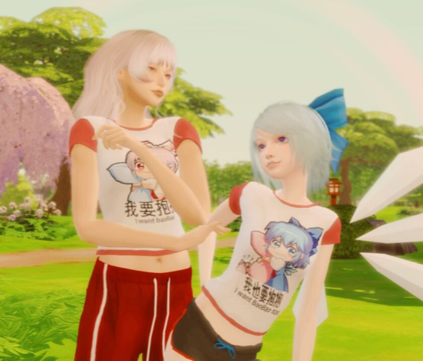 sims 4 cc emoting mokou tee recolour 2