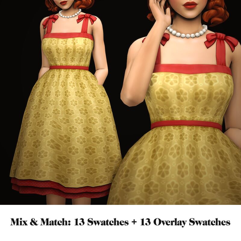 sims 4 cc endearing eyelet dress by gilded ghosts 2