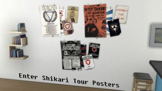 Enter Shikari Tour Posters Sims 4 CC